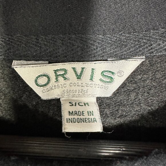 Orvis Sweatshirt Womens Small Classic Collection Black Stretch Pullover Logo - Picture 4 of 7
